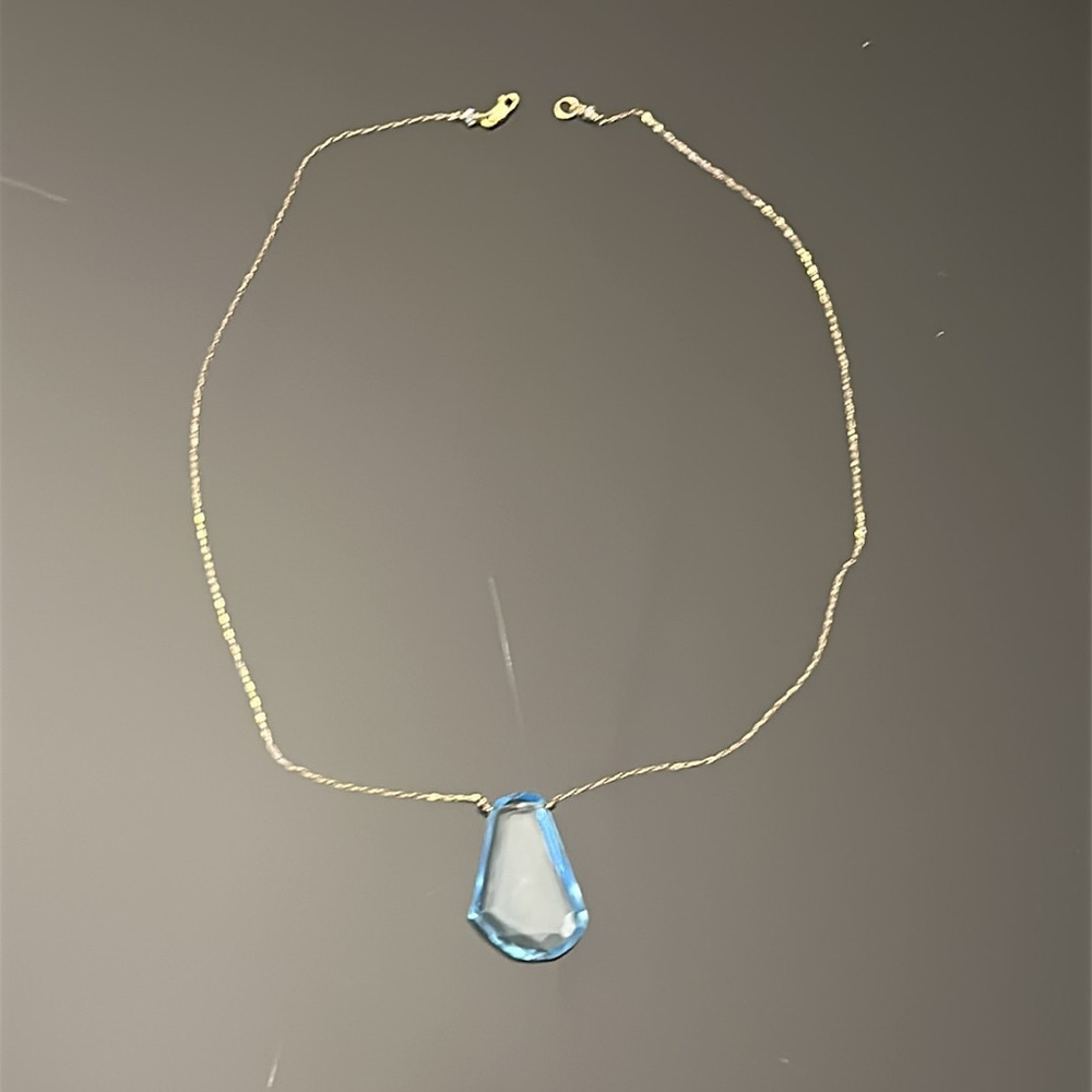 Gorgeous 14 kt 585 stamped gemstone neclace - Picture 11 of 14